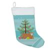Caroline's Treasures CK4617CS European Shorthair #1 Cat Merry Christmas Christmas Stocking Fireplace Hanging Stockings Christmas Season Party Decor Family Holiday Decorations view 2