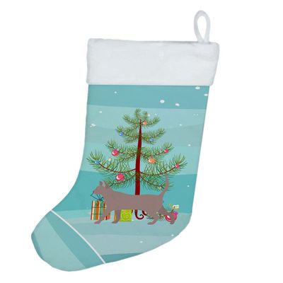 Caroline's Treasures CK4728CS Thai Lilac #2 Cat Merry Christmas Christmas Stocking Fireplace Hanging Stockings Christmas Season Party Decor Family Holiday Decorations