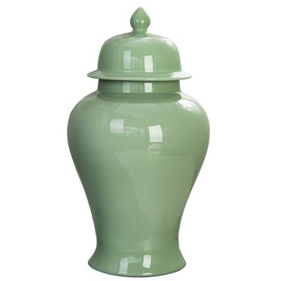 Porcelain Ancient Temple Ginger Jar Vase Chinamingstyle Decorative Decorative Vases Antique Traditional Floral Temple Ginger Jar Vase Home Dcor Table Centerpieces Vase-B H60xw27cm