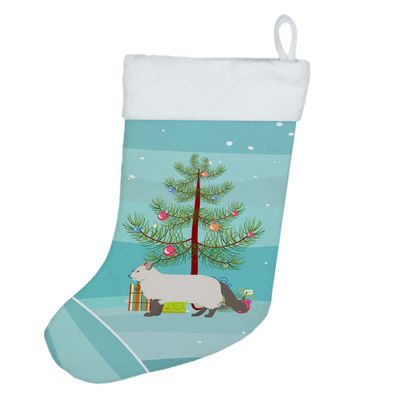 Caroline's Treasures CK4553CS American Curl #2 Cat Merry Christmas Christmas Stocking Fireplace Hanging Stockings Christmas Season Party Decor Family Holiday Decorations