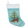 Caroline's Treasures CK4737CS York Chocolate #1 Cat Merry Christmas Christmas Stocking Fireplace Hanging Stockings Christmas Season Party Decor Family Holiday Decorations view 2