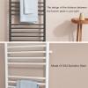YJSG Towel Warmer Rack,Wall Mounted Electric Towel Warmer,Intelligent Electric Heated Towels Dryer,with Built-in Timer and Hardwired and Plug in(16 Bars),White,Hardwired view 2