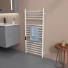 YJSG Towel Warmer Rack,Wall Mounted Electric Towel Warmer,Intelligent Electric Heated Towels Dryer,with Built-in Timer and Hardwired and Plug in(16 Bars),White,Hardwired view 3