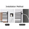 YJSG Towel Warmer Rack,Wall Mounted Electric Towel Warmer,Intelligent Electric Heated Towels Dryer,with Built-in Timer and Hardwired and Plug in(16 Bars),White,Hardwired view 4