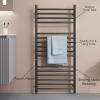 YJSG Towel Warmer Rack,Wall Mounted Electric Towel Warmer,Intelligent Electric Heated Towels Dryer,with Built-in Timer and Hardwired and Plug in(16 Bars),Black,Plug in view 2