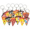 Zugar Land Assorted Pizza Slices Keychains (12 Pack) Highly Detailed 3D Design. Rubber. 2" Slices. Birthday Goodie Party Favor (24 Pieces) view 1