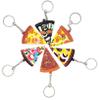 Zugar Land Assorted Pizza Slices Keychains (12 Pack) Highly Detailed 3D Design. Rubber. 2" Slices. Birthday Goodie Party Favor (24 Pieces) view 2