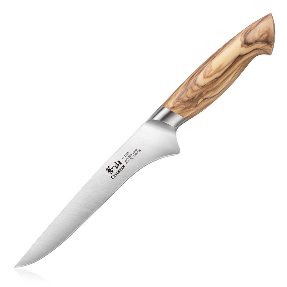 Cangshan OLIV Series 6-Inch Boning Knife, Forged Swedish 14C28N Steel, 501615