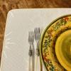 Amelie Michel Luxury French Jacquard Placemat in BB Soleil, Ivory | Stain Resistant, Easy-Care, Machine Washable | Fabric Made in France | Single Placemat view 2