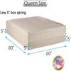 DS Solutions USA Comfort Pedic Firm PillowTop Queen Mattress & Low 5" Height Box Spring Set view 2