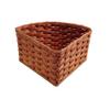 Amish Corner Storage Handmade Solid Oak Woven Wicker Basket (MEDIUM) view 1