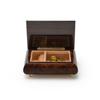 Contemporary Wood Tone Music Box with an Arabesque Wood Inlay Design - Someday My Prince Will Come view 3
