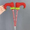 Group of 3 Christmas Elf Boots Stems for Holiday Decorating and Christmas Displays by Factory Direct Craft (19 Inches) view 4