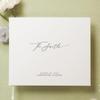 MUUJEE Personalized Guestbook in Eggshell - Premium Custom Modern Guest Book for Wedding Reception, Birthday Party or Events w/Bookmark Blank Pages for Signing 11.5 x 8.5 inches view 2