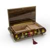 MusicBoxAttic Jolly Santa Clause in Sleigh with Reindeers Wood Inlay - Annies Song view 2