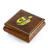 Traditional 30 Note Jewish Dreidel Wood Inlay Musical Jewelry Box - Oh Christmas Tree view 1