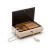 3 Wedding Bells with Ribbon Wood Inlay Ivory 30 Note Musical Jewelry Box - Four Seasons, Spring view 2