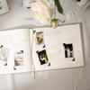 MUUJEE Personalized Guestbook in Cream - Premium Custom Modern Guest Book for Wedding Reception, Birthday Party or Events w/Bookmark Blank Pages for Signing, Extra Large 11.5 x 8.5 inches view 4