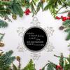 3in Snowflake Hanging Ornament for Christmas Keepsake Inspirational Quotes Leadership is a Way of Thinking a Way of Acting and Most Importantly Metal Souvenir Xmas Tree Hang Pendant Winter Gift view 1