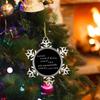 3in Snowflake Hanging Ornament for Christmas Keepsake Inspirational Quotes Leadership is a Way of Thinking a Way of Acting and Most Importantly Metal Souvenir Xmas Tree Hang Pendant Winter Gift view 2