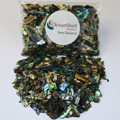Abalone (Pua) Shell Pieces-2.65oz Pack-for Crafts, Jewelry Making, Resin Art, Inlay, Home Decorations, Fishtank Supplies, DIY Projects - Satin, X-Fines Size 0.07"- 0.19" (2-5 mm) 2.65oz (75grams)