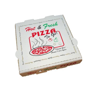 DHG PROFESSIONAL 50 Pack Pizza Box 4 Color Print Hot & Fresh Pizza - Base Color White (7" x 7")