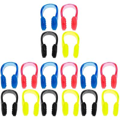 INOOMP 16pcs Soft Nose Clips for Swimming Comfortable and Wear-Resistant Nose Plugs for Adults Portable Clamps for Training and Water Sports