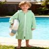 MissShorthair Hooded Towel Robe for Kid, Zipper Beach Cover Up, Swim Changing Robe for Boy, Girls Bath Towelling Poncho Green 8-10 Years view 4