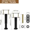 ruiru bro Adjustable Bed Frame Support Legs,Bed Center Slat Heavy Support Leg, Bed Slat Reinforcement Kit,Metal Bed Leg Risers for Bed Frame Replacement,More Stable, More Quiet(2pcs) view 2