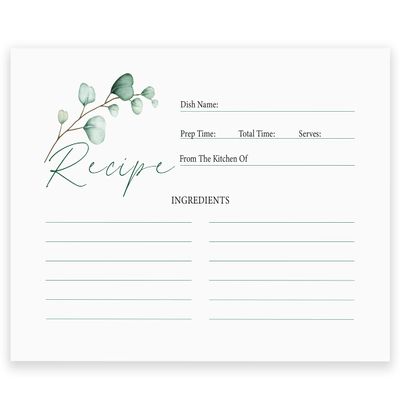 Premium Recipe Cards - Double Sided, 4x6 Inches Thick - Set of 50 Blank Cards - Ideal for Gifts & Occasions