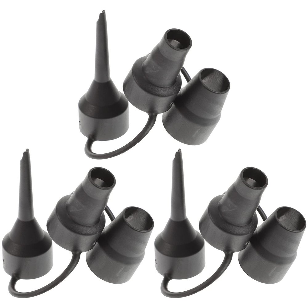 Angoily 3 Sets Bed Connector Partial Valves Black Mattress Triple Pool Plastic Sofa Nozzle Compressor Electric Air Replacement Converter Head Pump Inflatable Nozzles for Needles Adaptor
