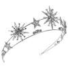 KALLORY Silver Star Crown -340 Wedding Headdress Rhinestone Tiara view 1