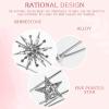 KALLORY Silver Star Crown -340 Wedding Headdress Rhinestone Tiara view 3
