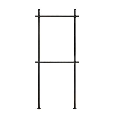 2-Tier Design Rod Clothing Rack, Simple Trending Double Rod Clothes Garment Rack Multi-functional Garment Rack Freestanding Hanger Commercial Garment Rack Standing Display