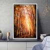 SIGNWIN Framed Canvas Print Wall Art Rustic Trail Red Autumn Forest Nature Wilderness Modern Art Farmhouse/Country Landscape Colorful Multicolor for Living Room, Bedroom, Office - 16"x24" White view 2