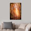 SIGNWIN Framed Canvas Print Wall Art Rustic Trail Red Autumn Forest Nature Wilderness Modern Art Farmhouse/Country Landscape Colorful Multicolor for Living Room, Bedroom, Office - 16"x24" White view 3