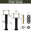 ruiru bro Adjustable Bed Frame Support Legs,Metal Bed Center Slat Heavy Support Leg, Bed Slat Reinforcement Kit,Bed Support Legs for Bed Frame Replacement,More Stable, More Quiet(5.1-8.6in 2pcs) view 2