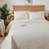 Brandream Queen Size Quilt Set 100% Cotton Quilts Boho Chic Medallion Coverlet Set Cream Yellow Summer Quilts Lightweight Bedspreads 3-Piece view 3