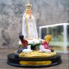 6.5 Inch Our Lady of Fatima Statue with Children Apparition Made in Portugal, White view 2