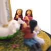 6.5 Inch Our Lady of Fatima Statue with Children Apparition Made in Portugal, White view 4