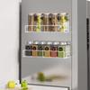Mystozer 2 Pack Magnetic Spice Rack Organizer, Space Saver for Refrigerator and Whiteboard, Metal Fridge Shelf for Kitchen and Classroom Seasoning Organizer Seasoning Rack Condiment Organizer(White) view 1