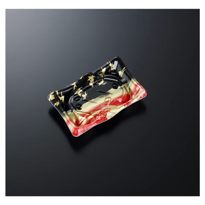 (Chuo Kagaku) Central Chemical 515395 Disposable Sword 3-1 Bento Containers, Hanaraku R, Body 50 Pieces, Red, Approx. 1.0 x 4.1 x 6.5 inches (2.6 x 10.4 x 16.6 cm)