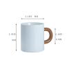 Coffee Mugs 300ml Coffee Mug Tea Cup White Ceramic Cup and Brown Large Handle Suitable for Drinking Milk CoffeeCan be Used in the Office and at Home Mug Set view 2