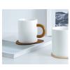 Coffee Mugs 300ml Coffee Mug Tea Cup White Ceramic Cup and Brown Large Handle Suitable for Drinking Milk CoffeeCan be Used in the Office and at Home Mug Set view 3