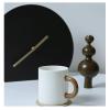 Coffee Mugs 300ml Coffee Mug Tea Cup White Ceramic Cup and Brown Large Handle Suitable for Drinking Milk CoffeeCan be Used in the Office and at Home Mug Set view 4