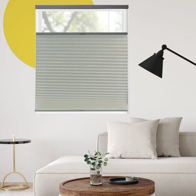 YELLOW BLINDS Cellular Shades, Window Blinds for Room, Window Coverings for Home Decor Series, Top Down Bottom Up, Chinchilla Grey-Light Filtering, 60.25" W x 72" H