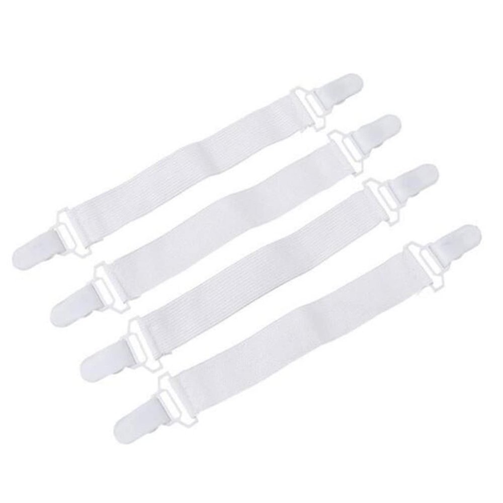 ShanLily Adjustable Elastic Fitted Sheet Straps,Crisscross Bed Sheet Fasteners Suspenders,Fit Round and Square Mattresses