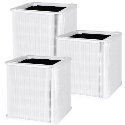 Carmerny Blue Pure 211+ True HEPA Replacement Filter Compatible with Blueair Blue Pure 211+ and Max Air Cleaner Purifier, 3 Pack