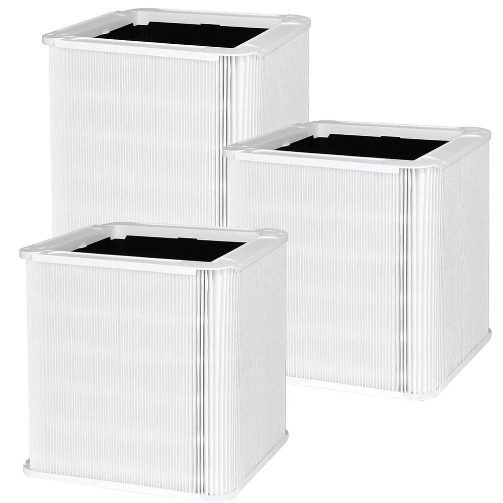 Carmerny Blue Pure 211+ True HEPA Replacement Filter Compatible with Blueair Blue Pure 211+ and Max Air Cleaner Purifier, 3 Pack