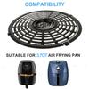3.7QT Round Air Fryer Grill Crisper Tray Plate for PowerXL Gowise Crux Air Fryers, 8.07IN Upgraded Double-layer Coating Air Fryer Grill Pan Plate Griller Rack Grate Insert for 3.7QT 4QT Air Fryers view 4